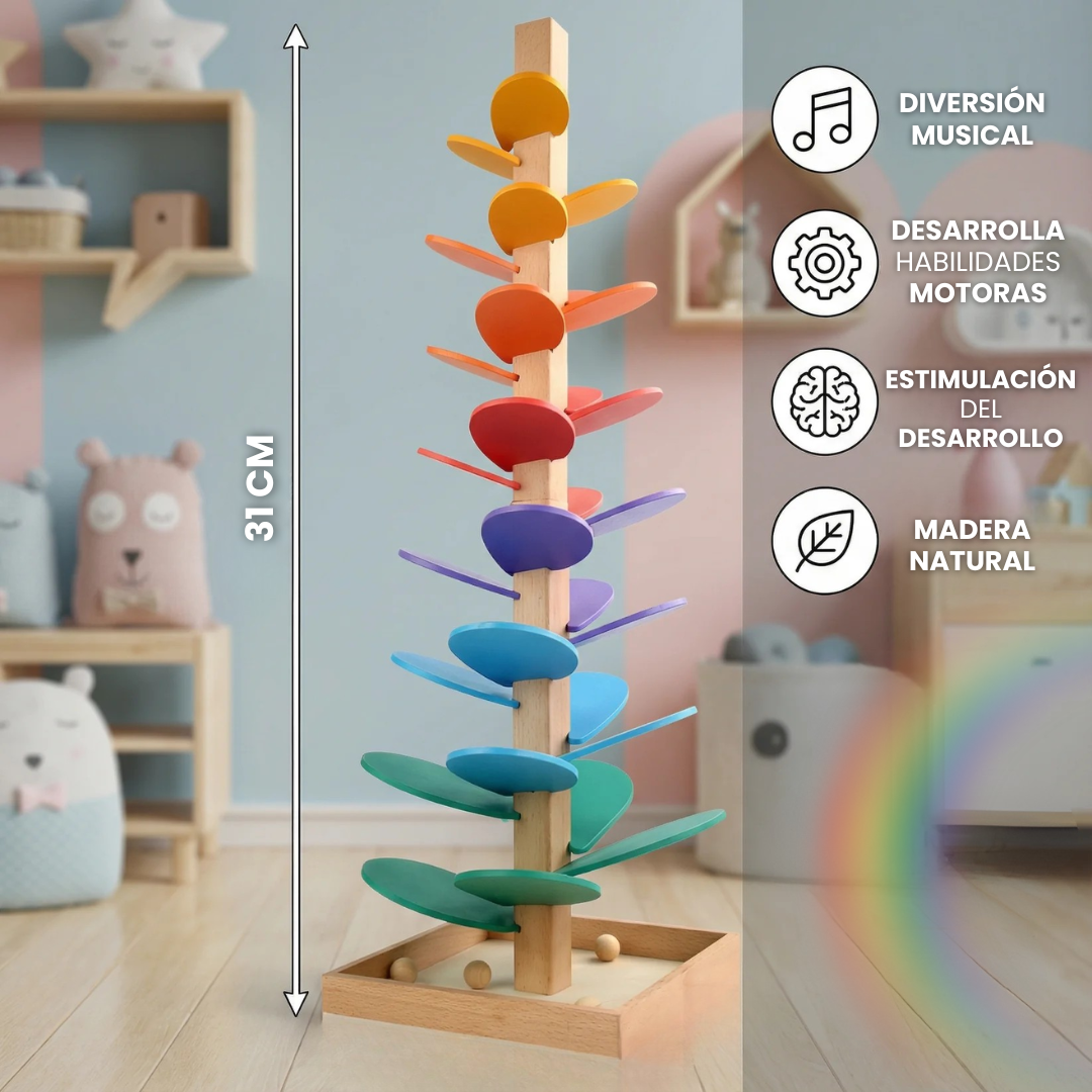 RainbowSlide™ Torre de madera Montessori