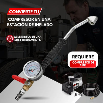 MaxInflate Pro™  Pistola de Inflado y Medición para Compresor