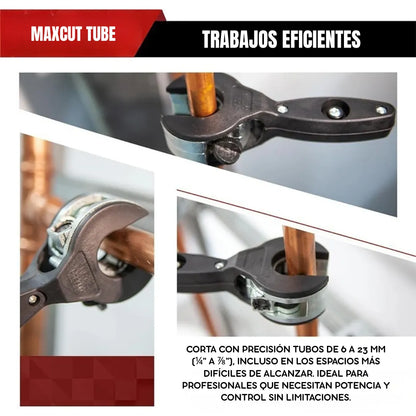 MaxCut Tube™ Cortador de tubos de 3 piezas con trinquete
