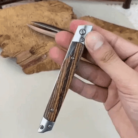 TitanSharpro™ Navaja plegable Mango de Madera UPSELL