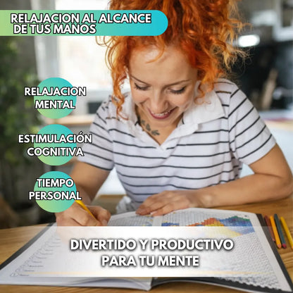 ColorQuest™ Set Creativo para Colorear (Libro + 12 Lápices)