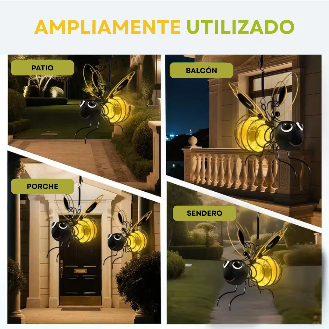 GlowBee™ Lámpara solar colgante de abeja  (2 unidades)