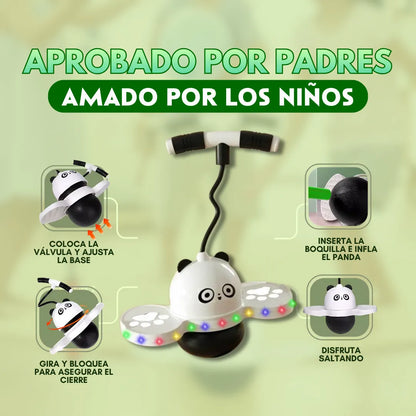 Panda Saltarín Con luces LED