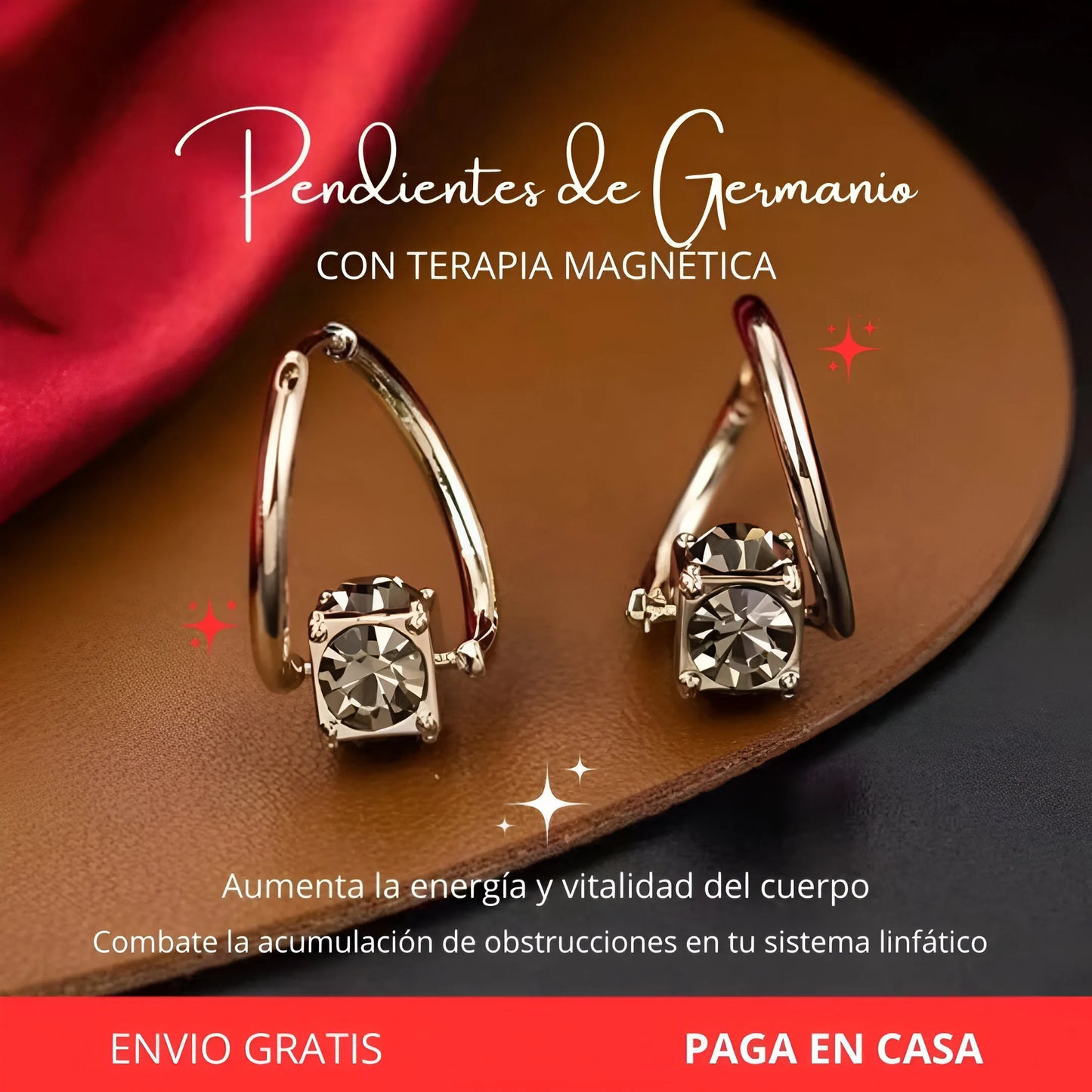 Par Pendientes de germanio con terapia magnética (🔥Descuento por tiempo limitado 🔥)