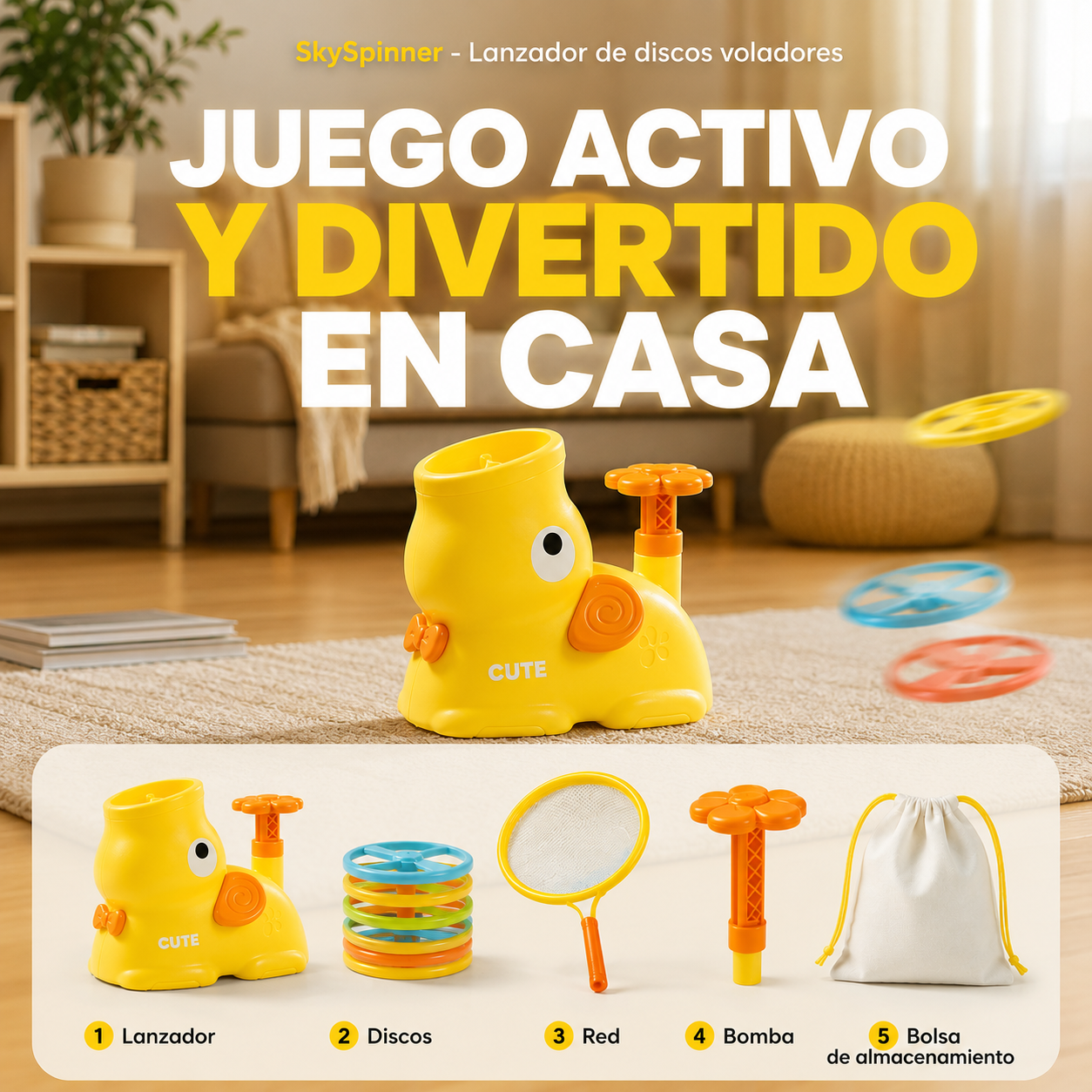 SkySpinner™ Lanzador de Discos Voladores🛸👨‍👩‍👧‍👦
