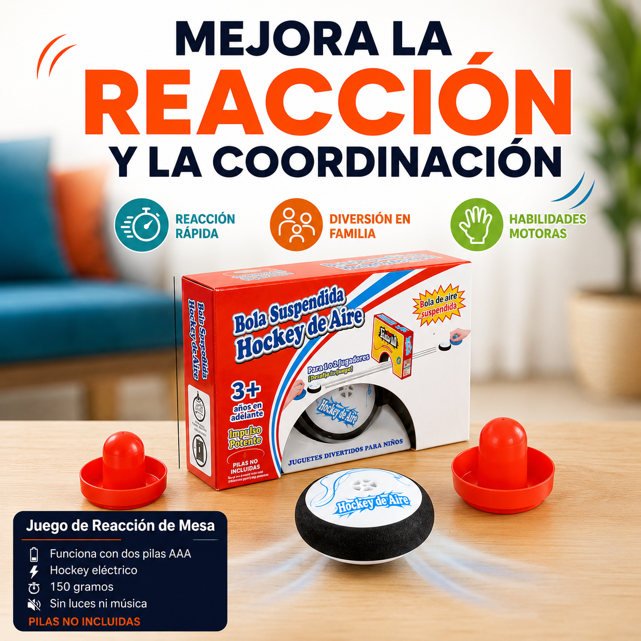 Mini Hockey Air™ Juego de Reacción de Mesa🏒👨‍👩‍👧‍👦