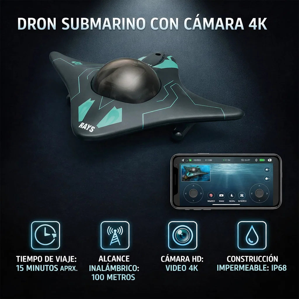 AquaVision™ Dron acuático controlado por app
